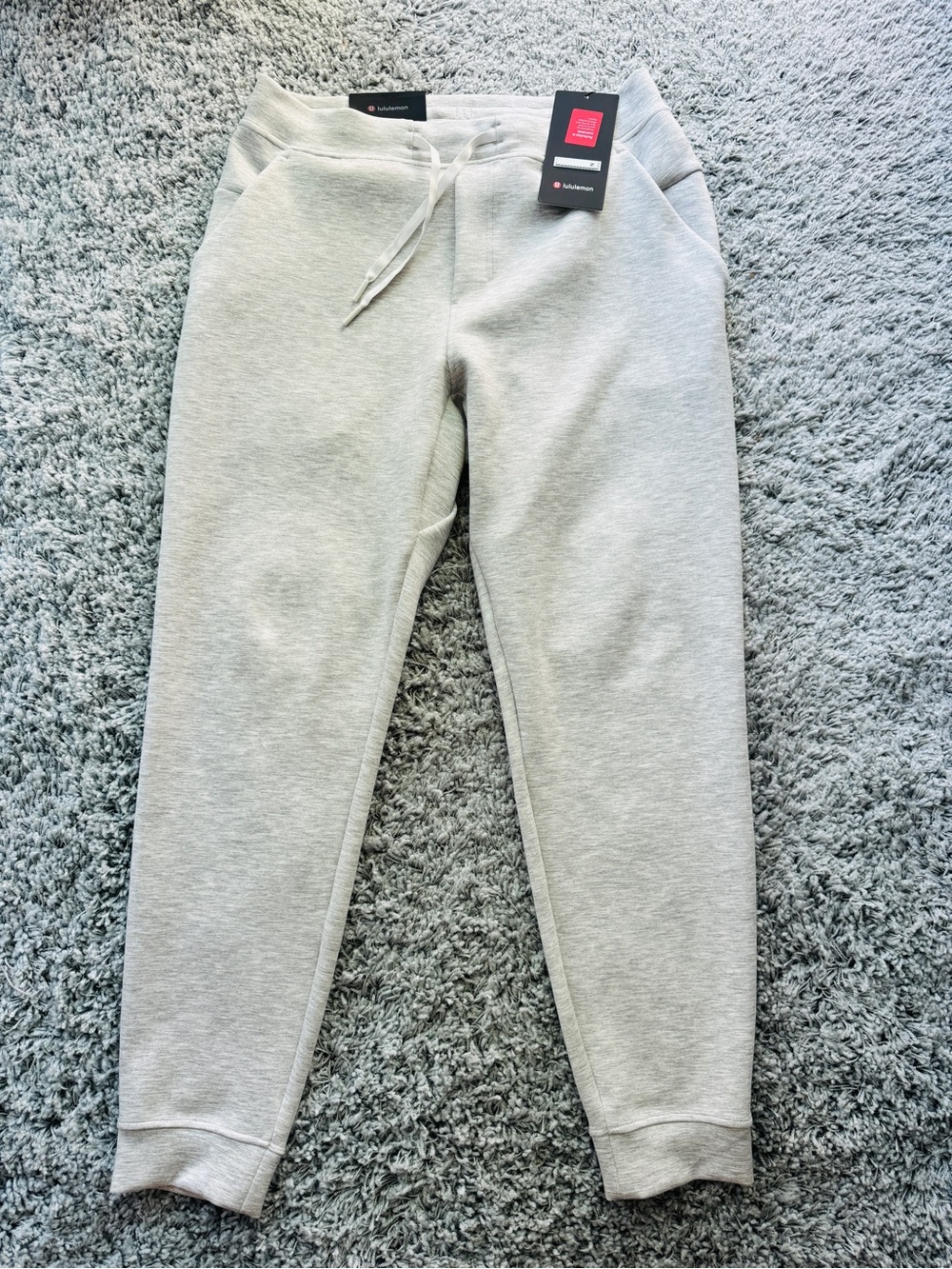 NWT Lululemon Mens Smooth Spacer Jogger Regular Large Light Gray Heather